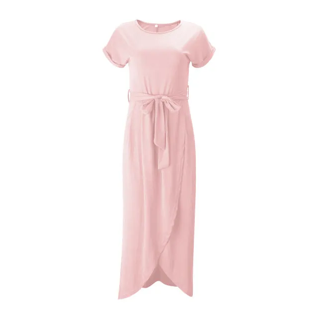 Asymmetrical Half Wrap Dress
