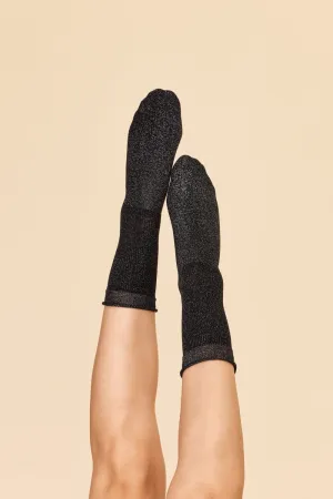 BLACK SILVER LUREX Socks