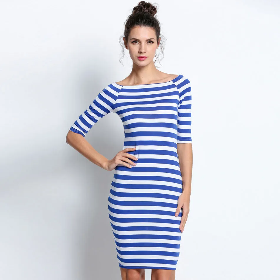 Bodycon Dress - Striped