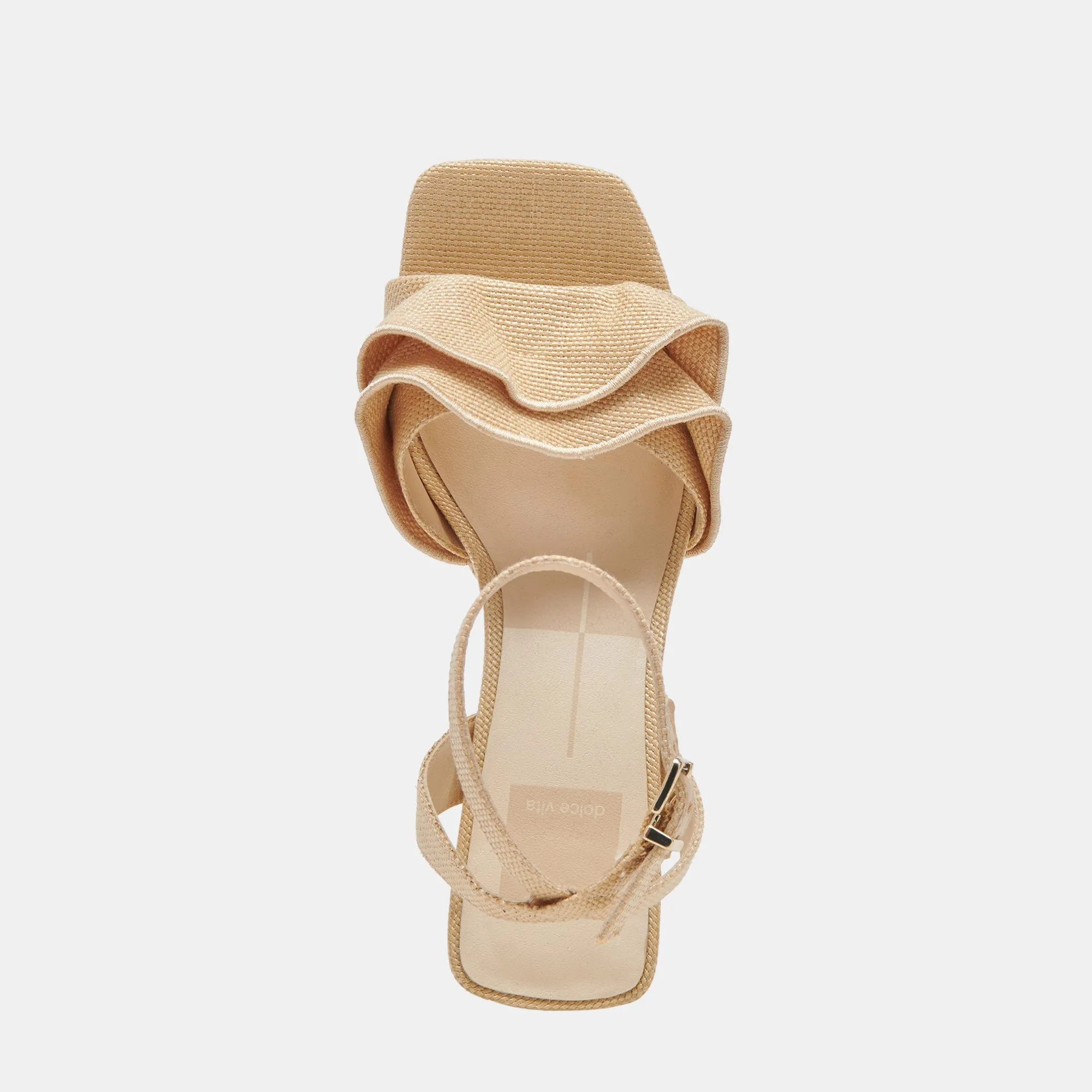 CHEER HEELS LT NATURAL RAFFIA - re:vita