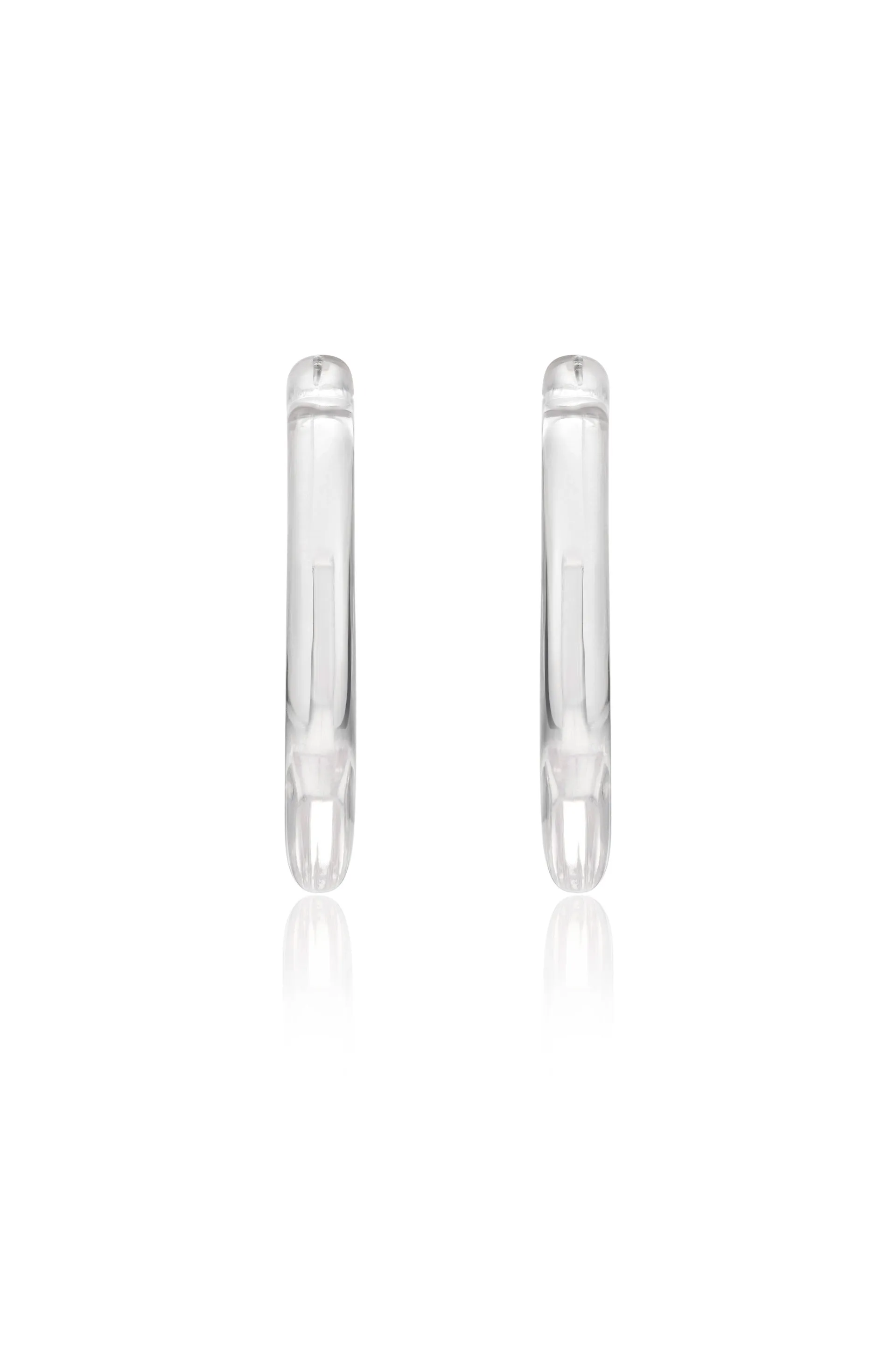 Clear Path Resin Hoop Earrings