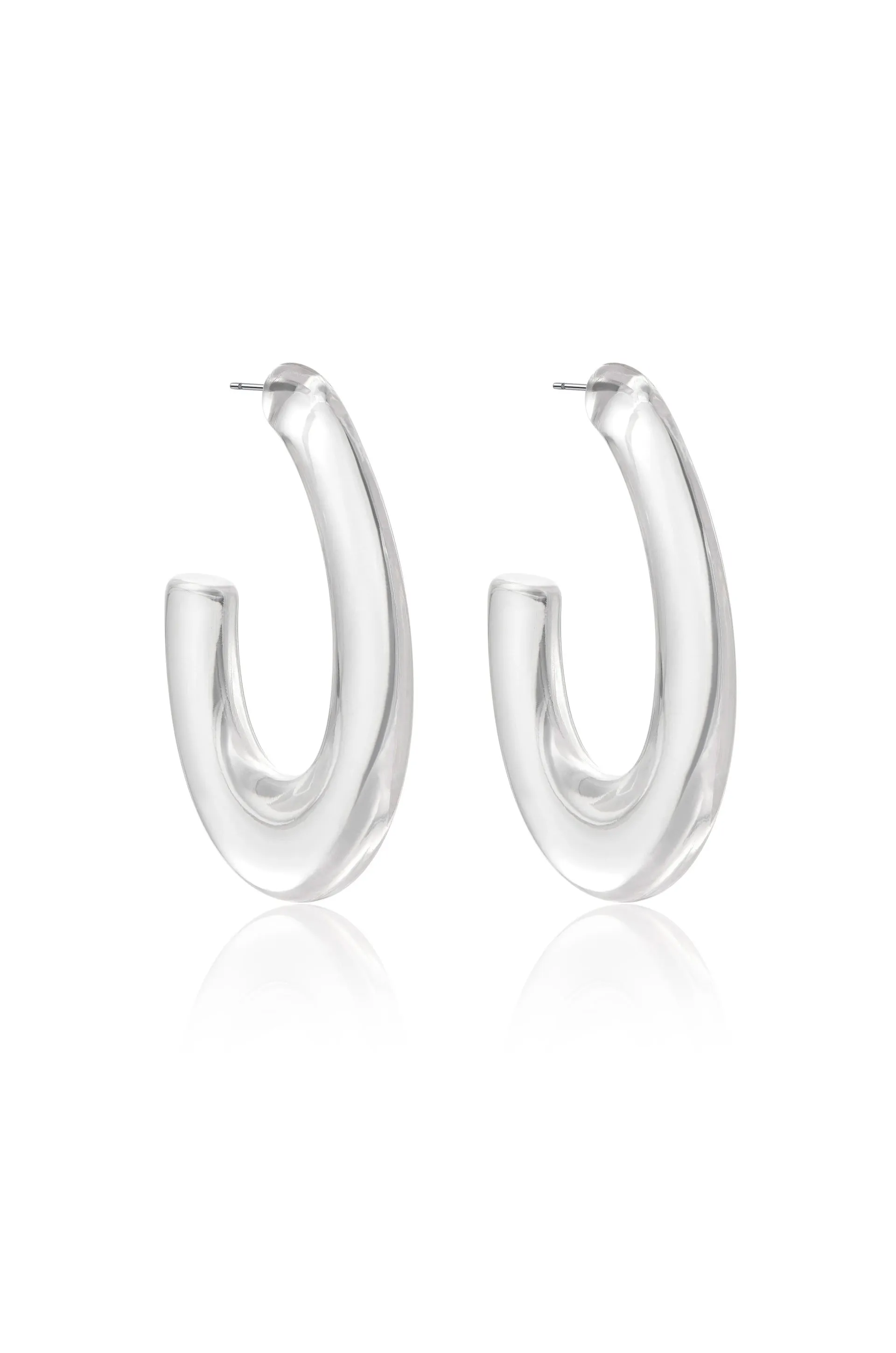 Clear Path Resin Hoop Earrings