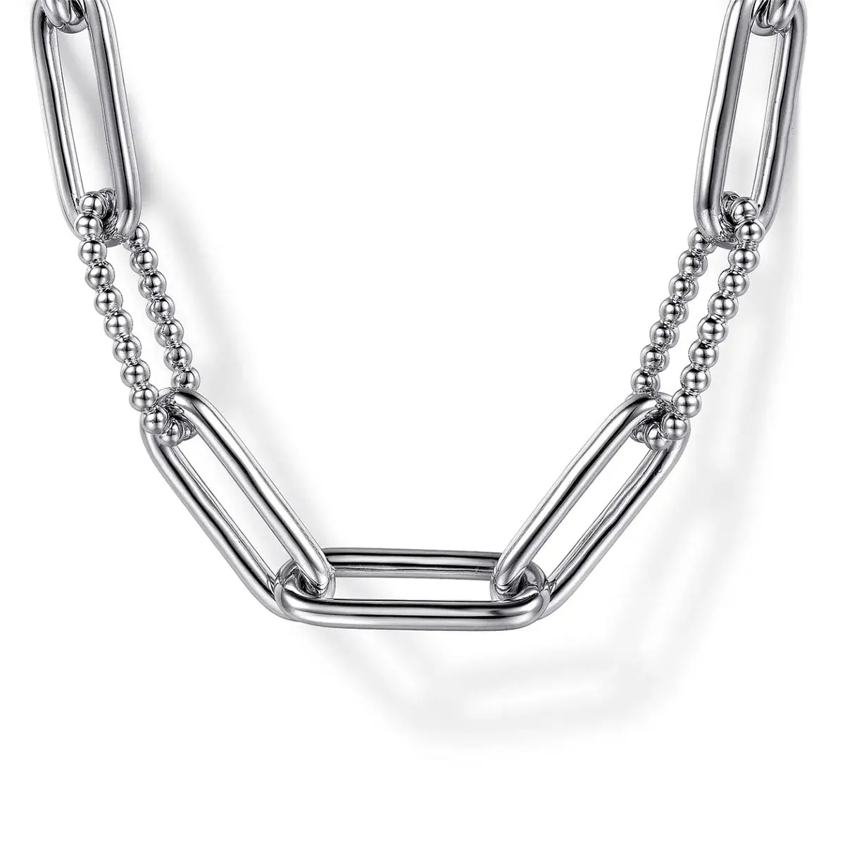 Gabriel & Co. Bujukan Oval Link Chain Necklace with Bujukan Stations