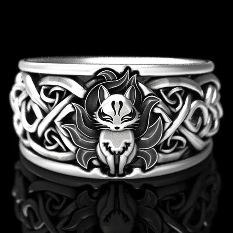 Hallow Out Ring, Fox/ Skeleton/ Celtic Knot