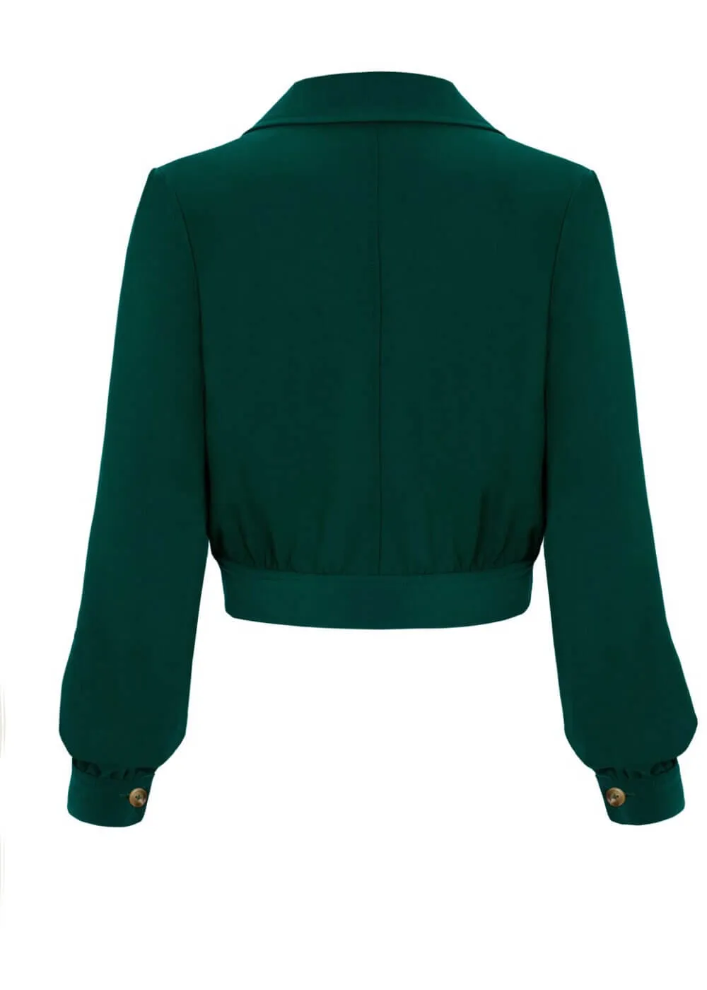 Hell Bunny Ravenwood 40's Jacket Dark Green