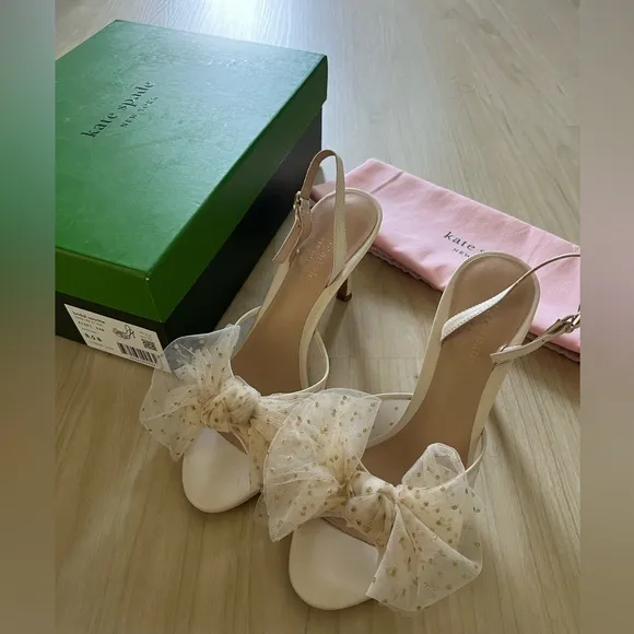 Kate Spade Bridal Sparkle Slingback Heels