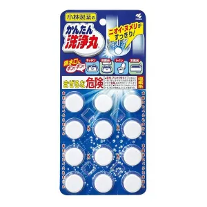 Kobayashi Pharmaceutical Drain Cleaner, 12 Tablets
