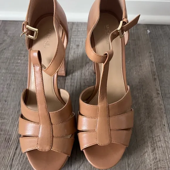 Michael Kors Women's Strappy High Heels Tan