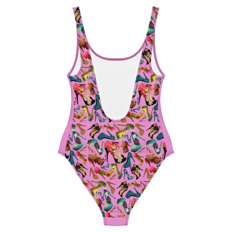 One-Piece Swimsuit 'I close deals in heels'