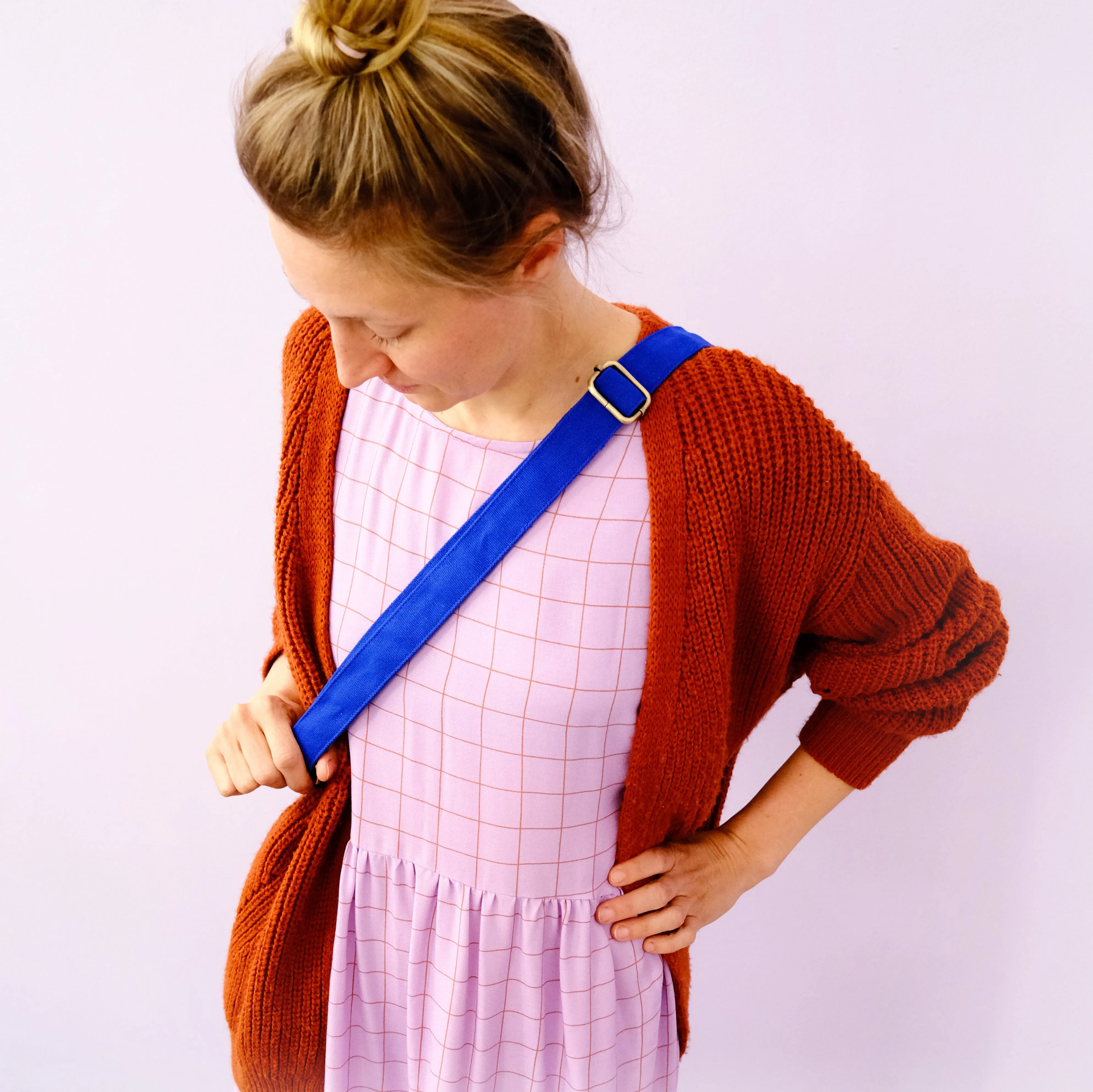 Oversize Kleid "Viskose Grid"