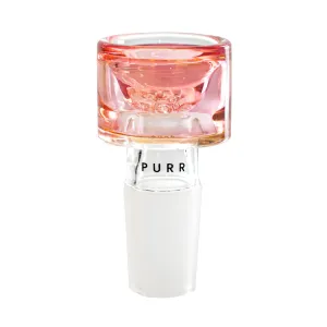 Purr Glass 18MM MALE 9-HOLE GLASS GOLD FUMED BOWL