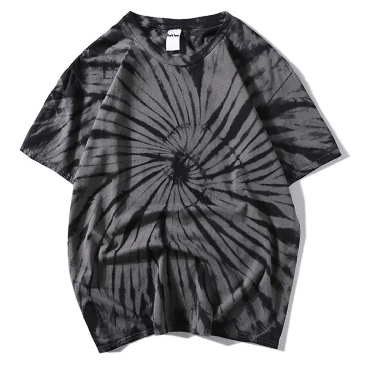"Tie And Dye" T-shirt Gris Noir Délavé oversize - URB1™
