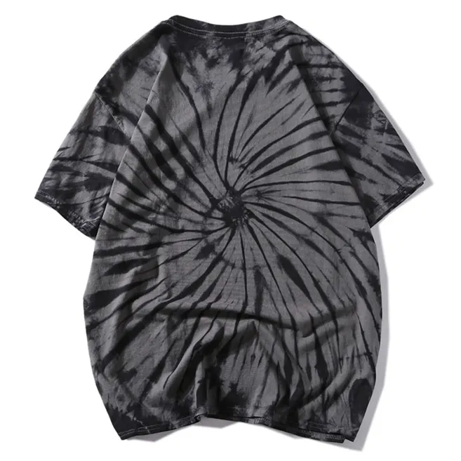 "Tie And Dye" T-shirt Gris Noir Délavé oversize - URB1™