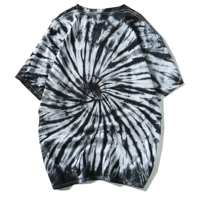 "Tie And Dye" T-shirt Gris Noir Délavé oversize - URB1™