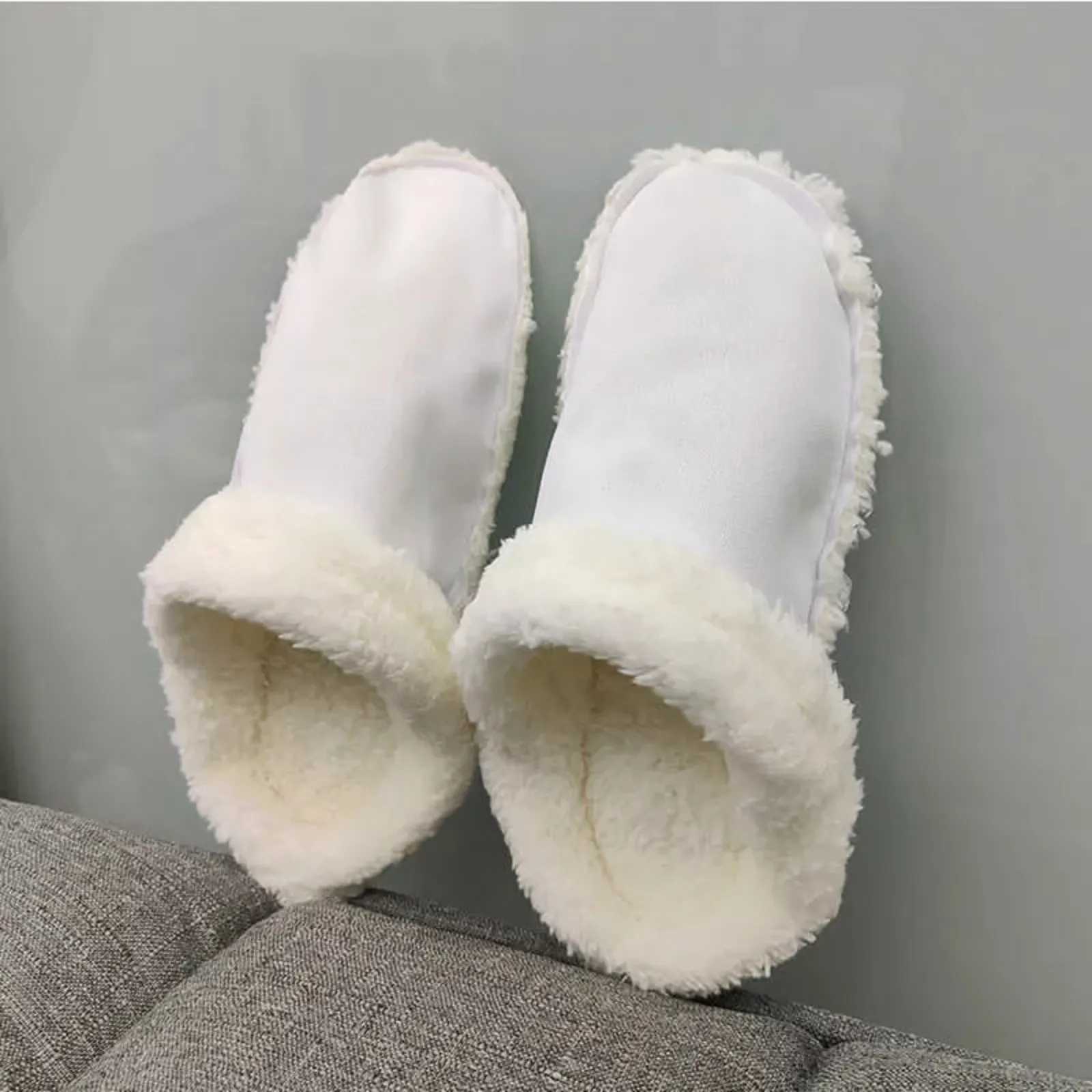 Shoes Clogs Slipper Croc Fur Insoles Liners Replacement Furry White 44-45=M8