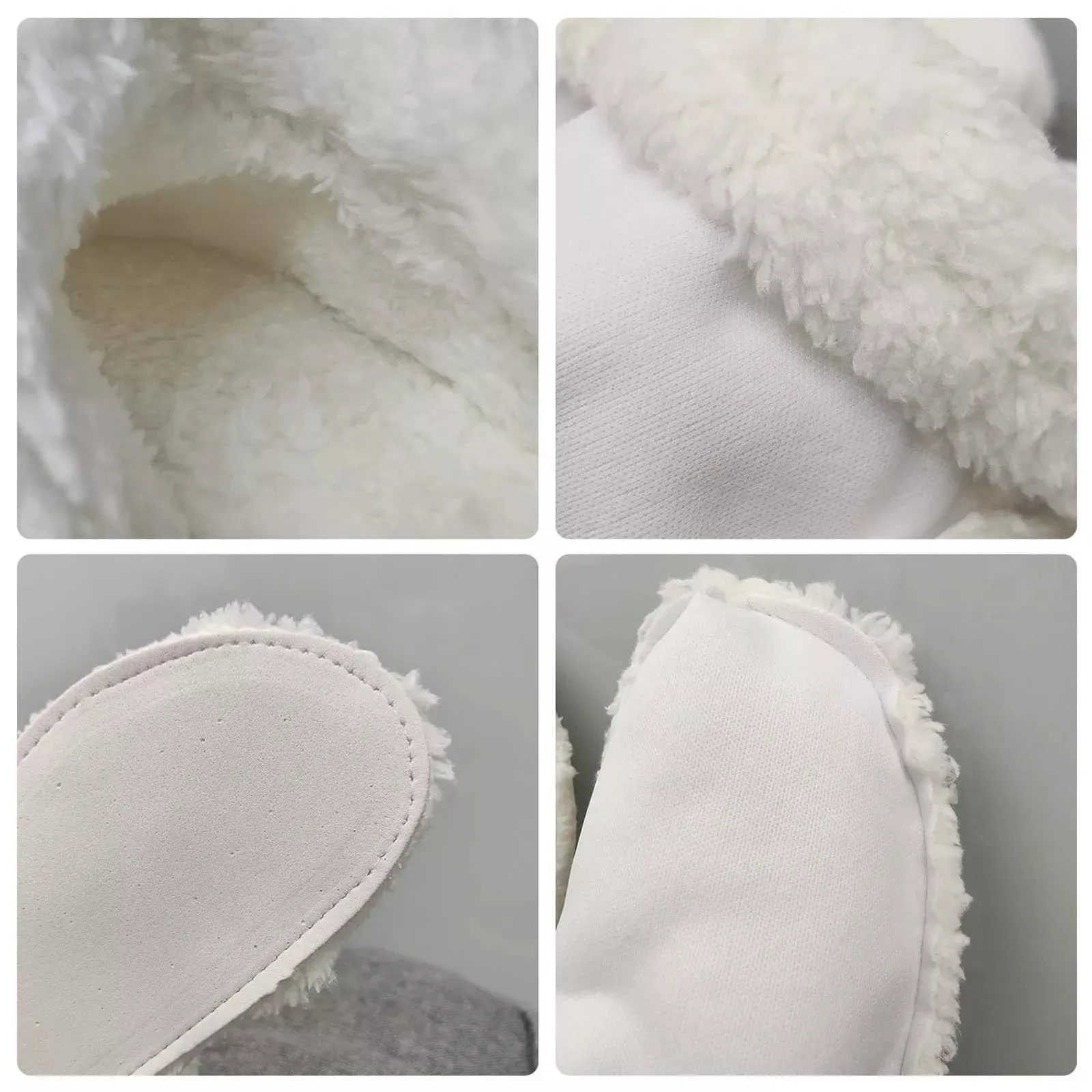 Shoes Clogs Slipper Croc Fur Insoles Liners Replacement Furry White 44-45=M8