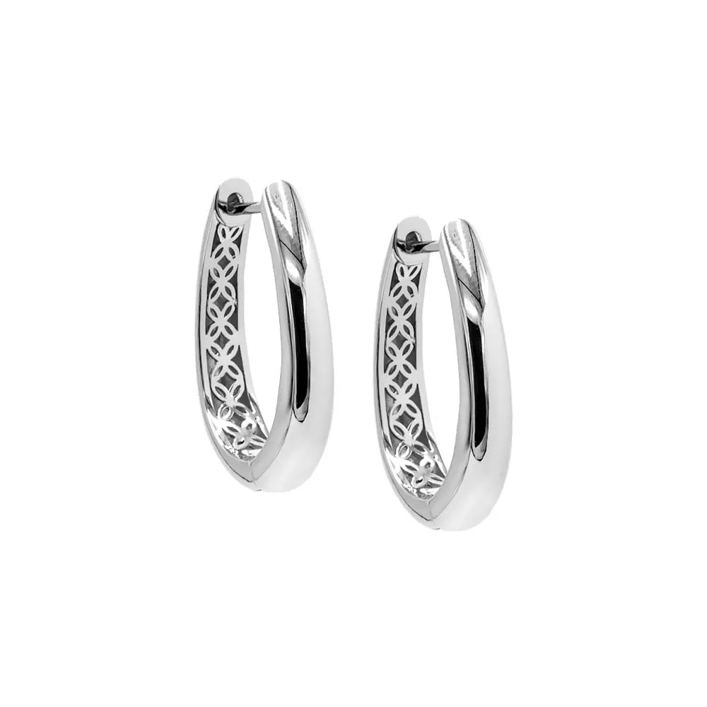 Solid Graduated Chunky Hoop Earring