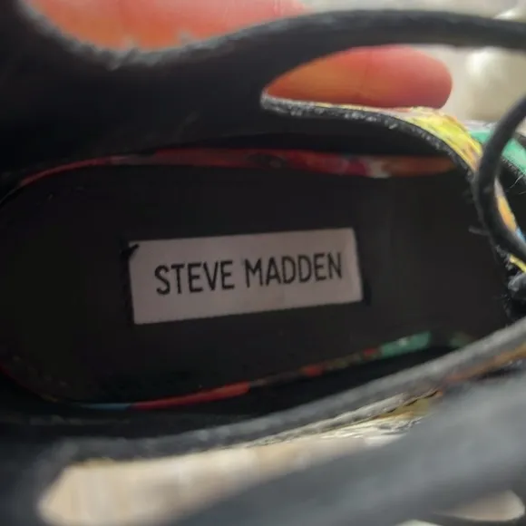 Steve Madden Stilettos heels Multicolor rainbow tie dye lace up colorful size 9