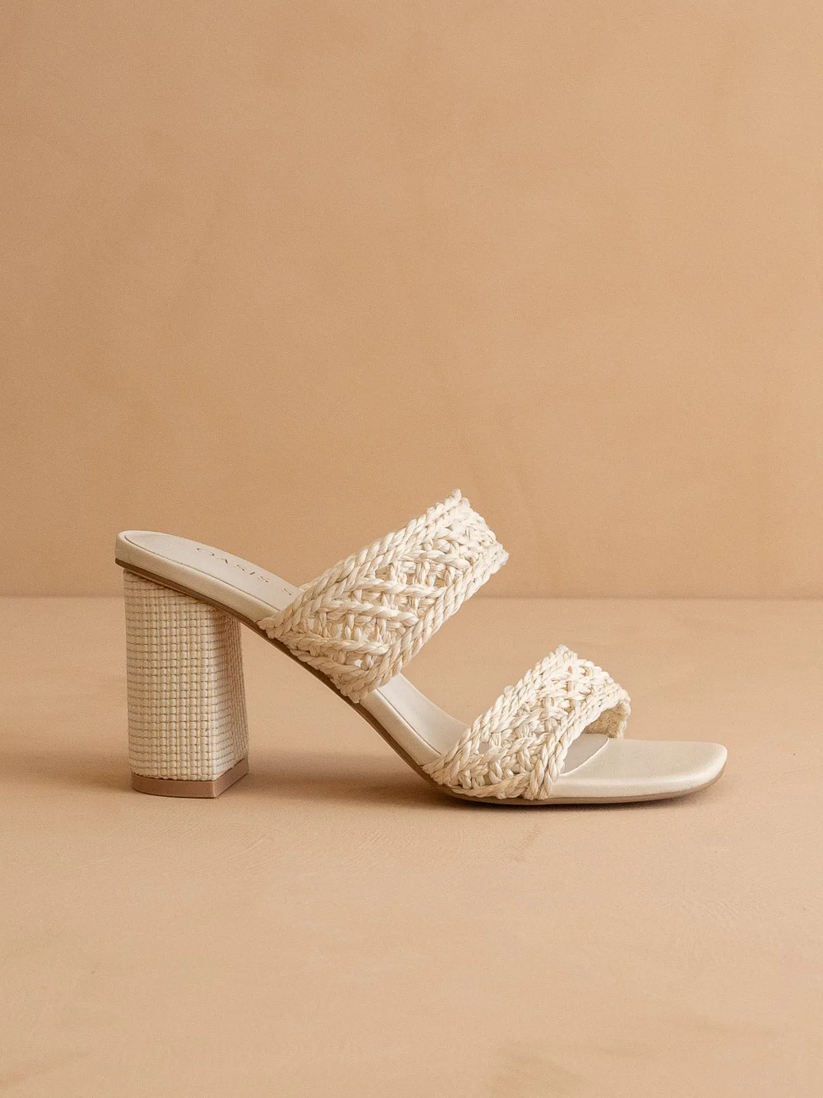 The Barbara | Wheat Woven Double Band Heel