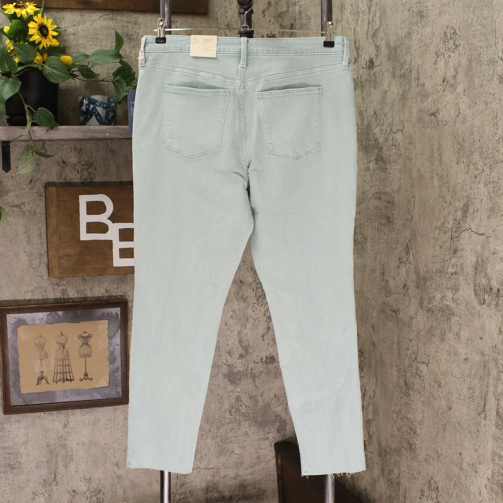 Universal Thread Women's High Rise Skinny Ankle Jeans with Raw Edge Hem