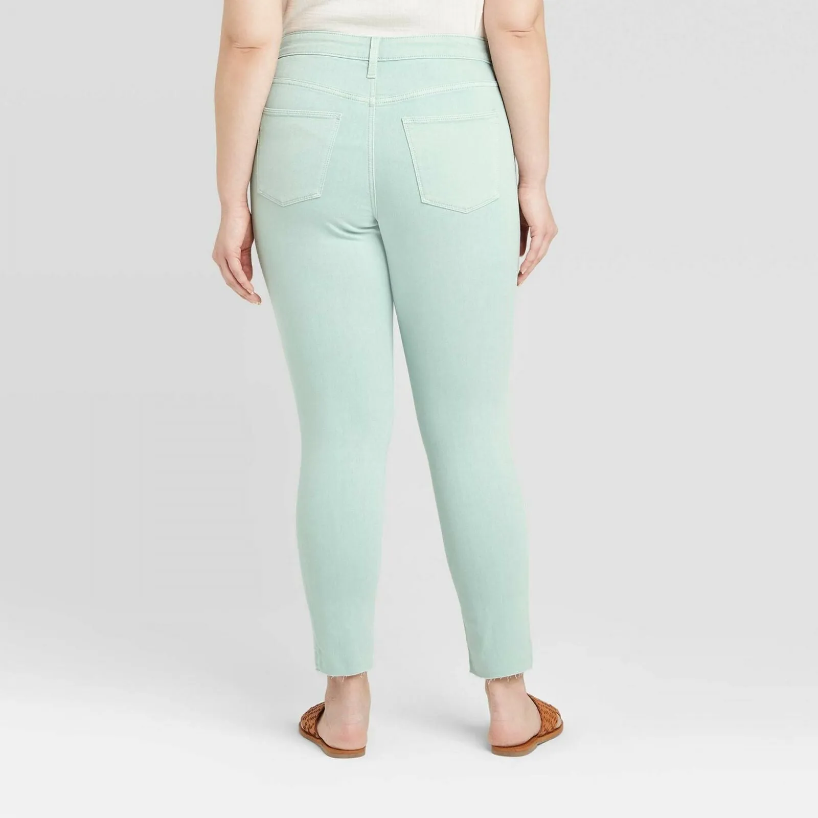 Universal Thread Women's High Rise Skinny Ankle Jeans with Raw Edge Hem