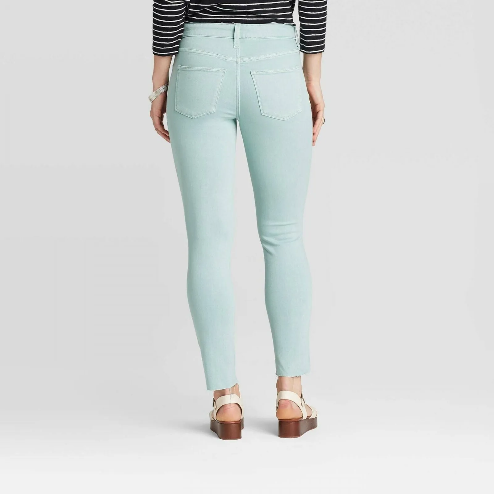 Universal Thread Women's High Rise Skinny Ankle Jeans with Raw Edge Hem