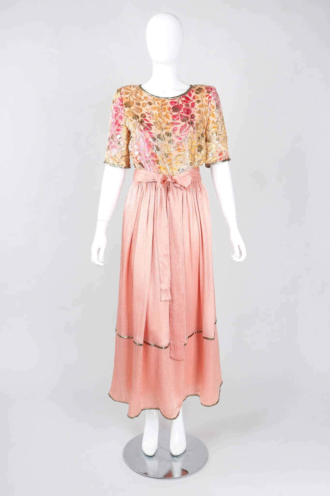 Velvet Burnout Blush Dress