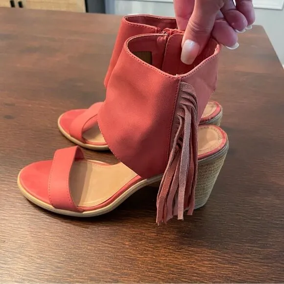 Very Volatile Western Fringe Stacked Heels