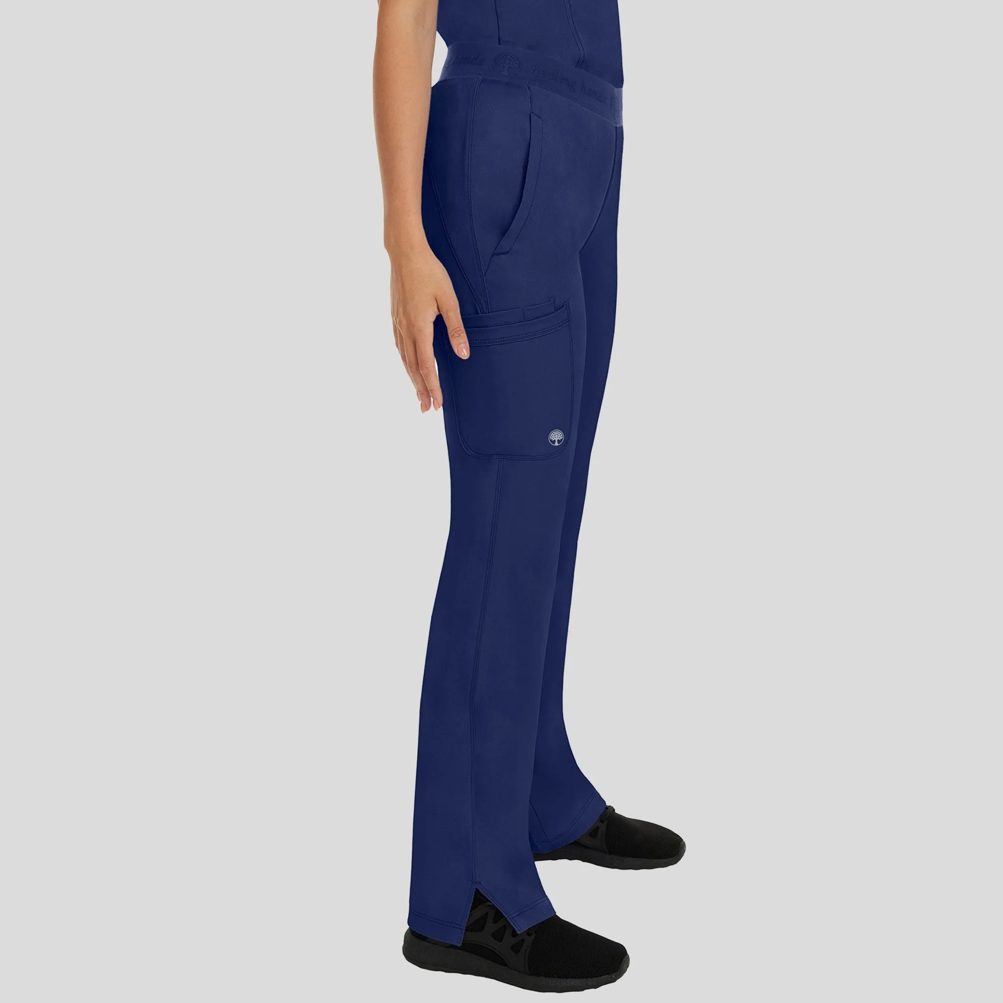 Women's Rachel Elastic Waistband Cargo Scrub Pant | Navy