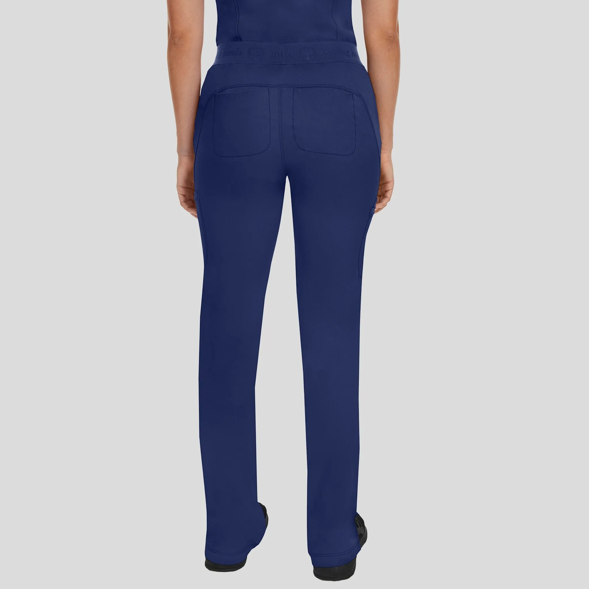 Women's Rachel Elastic Waistband Cargo Scrub Pant | Navy
