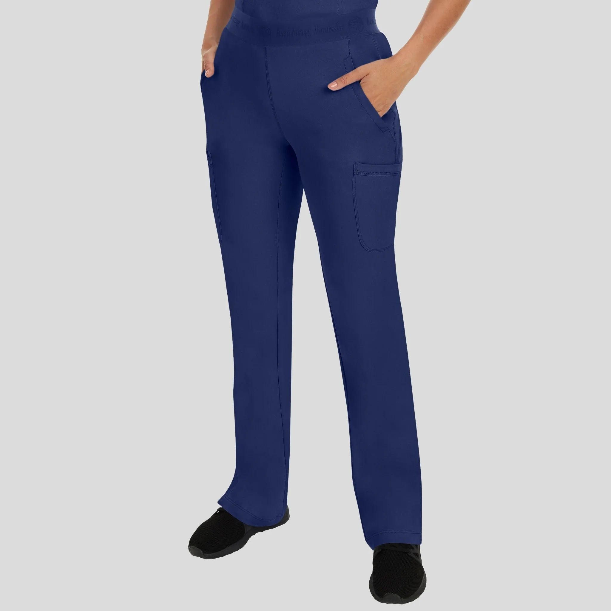 Women's Rachel Elastic Waistband Cargo Scrub Pant | Navy